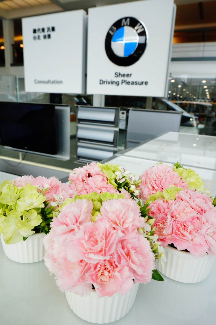 禾場國際芳療學院/當芳療遇見BMW活動報導/粉色系的小植栽~